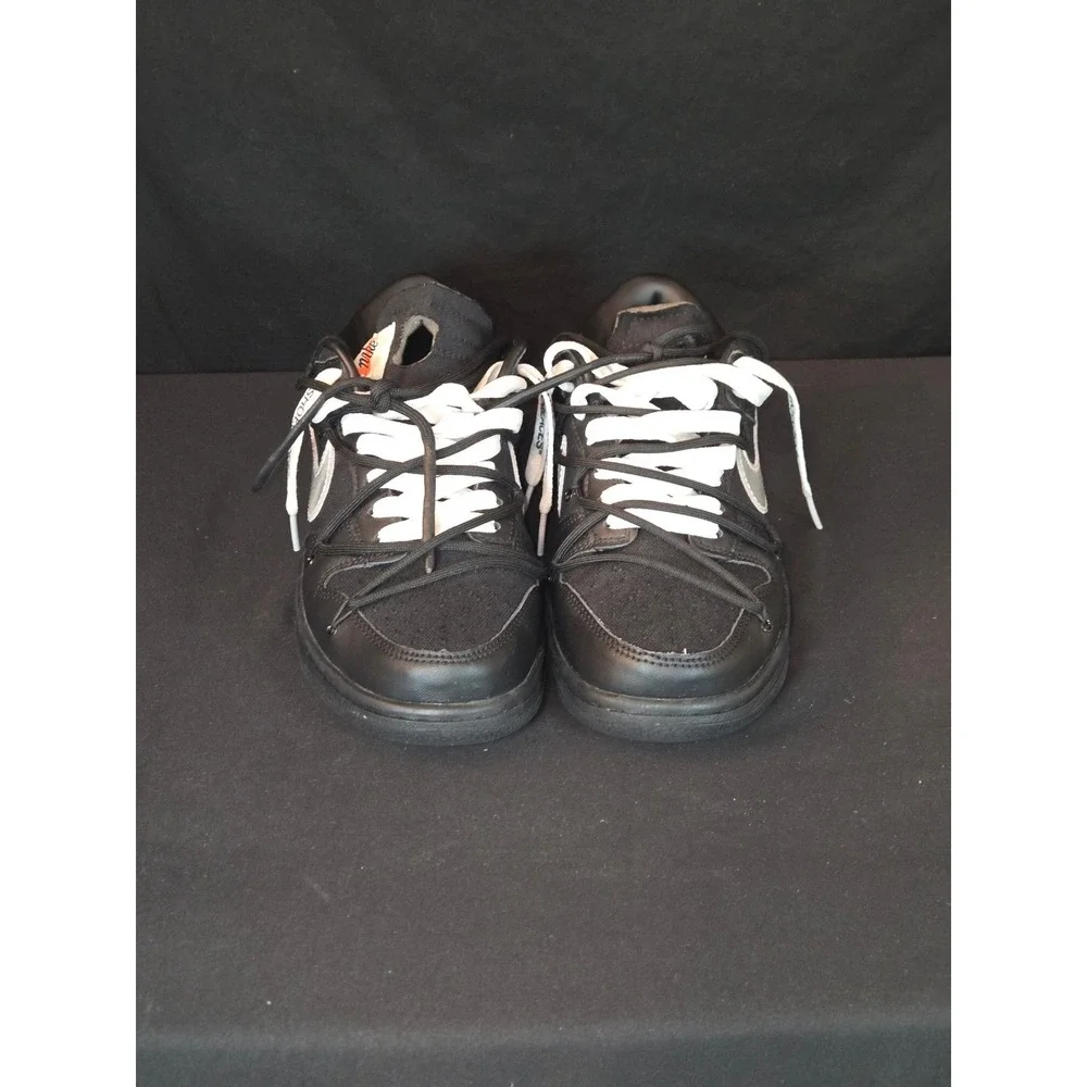 Nike Dunk Low‎ Off White 50 of 50 Black Silver Men's Size 8.5 DM1602 001
